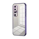 Transparent Plating Fine Hole Phone Case, For Xiaomi Mi 10S, For Xiaomi Mi 11 Lite 4G / 5G