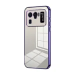 Transparent Plating Fine Hole Phone Case, For Xiaomi Mi 11 Ultra, For Xiaomi Mi 11 Pro