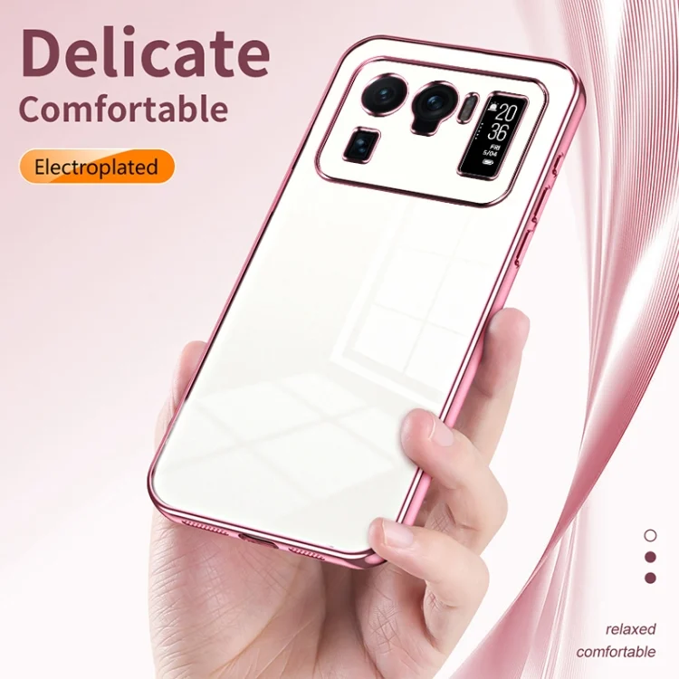 EDA006114120A_4.webp Transparent Plating Fine Hole Phone Case, For Xiaomi Mi 11 Ultra, For Xiaomi Mi 11 Pro - Image 5