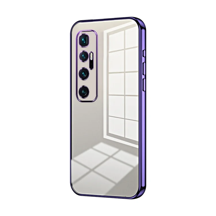 EDA006114124A.webp Transparent Plating Fine Hole Phone Case, For Xiaomi Mi 10 Ultra, For Xiaomi Mi 10 Pro 5G - Image 1