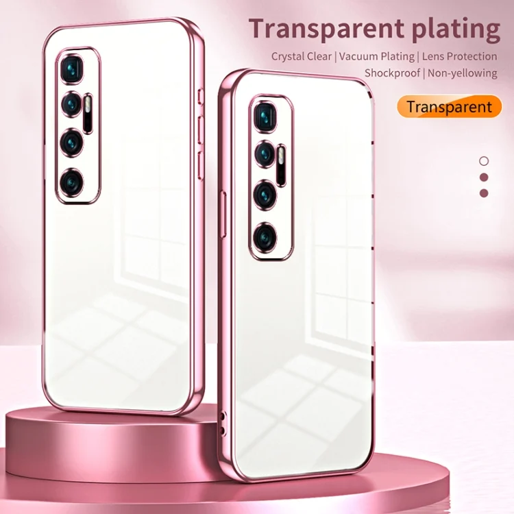 EDA006114124A_1.webp Transparent Plating Fine Hole Phone Case, For Xiaomi Mi 10 Ultra, For Xiaomi Mi 10 Pro 5G - Image 2