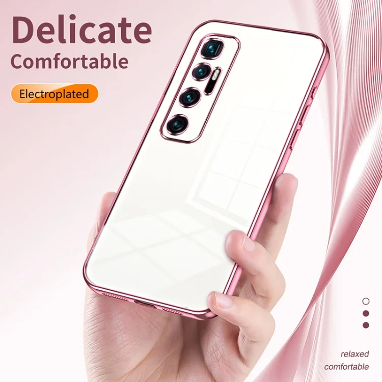EDA006114124A_4.webp Transparent Plating Fine Hole Phone Case, For Xiaomi Mi 10 Ultra, For Xiaomi Mi 10 Pro 5G - Image 5
