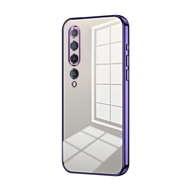 Transparent Plating Fine Hole Phone Case, For Xiaomi Mi 10 5G, For Xiaomi Mi CC9 Pro / Mi Note 10