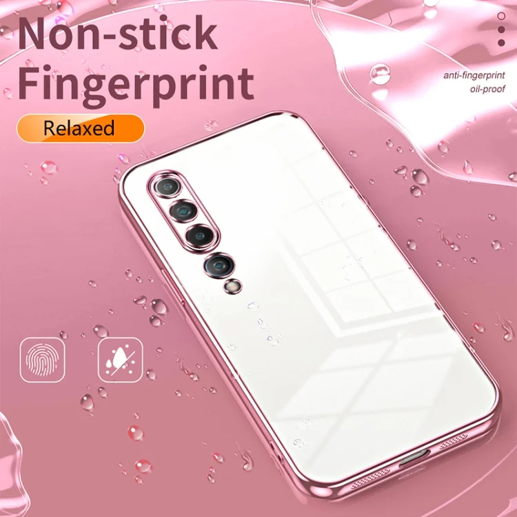EDA006114126A_3.webp Transparent Plating Fine Hole Phone Case, For Xiaomi Mi 10 5G, For Xiaomi Mi CC9 Pro / Mi Note 10 - Image 4