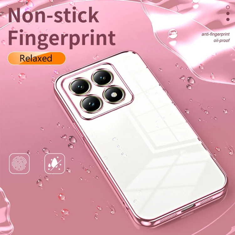 EDA006114131A_3.webp Transparent Plating Fine Hole Phone Case, For Xiaomi 14T, For Xiaomi 14 Ultra - Image 4