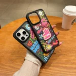 Trendy Graffiti Noctilucent Phone Cases, For iPhone 14 Pro Max - Image 3