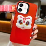 New Year Lion Dance Plush Doll Phone Case, For iPhone 11, For iPhone X / XS, For iPhone XR
