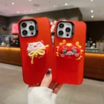New Year Lion Dance Plush Doll Phone Case, For iPhone XS Max - Image 2