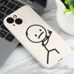Stickman Pattern Liquid Silicone Phone Case, For iPhone XS Max, For iPhone 8 Plus / 7 Plus, For iPhone 6s Plus / 6 Plus, For iPhone 6s / 6 - Image 2