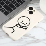 Stickman Pattern Liquid Silicone Phone Case, For iPhone XS Max, For iPhone 8 Plus / 7 Plus, For iPhone 6s Plus / 6 Plus, For iPhone 6s / 6 - Image 3