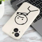 Stickman Pattern Liquid Silicone Phone Case, For iPhone XS Max, For iPhone 8 Plus / 7 Plus, For iPhone 6s Plus / 6 Plus, For iPhone 6s / 6 - Image 4