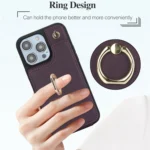 YM005 Skin Feel Card Bag Phone Case with Long Lanyard, For iPhone 14 Plus, For iPhone 14 - Image 4