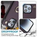 YM005 Skin Feel Card Bag Phone Case with Long Lanyard, For iPhone 14 Plus, For iPhone 14 - Image 6