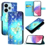 3D Painting Horizontal Flip Leather Phone Case, For Xiaomi Redmi 13 4G, For Xiaomi Poco M6 Pro 4G