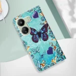 Colored Drawing Pattern Plain Weave Leather Phone Case, For Xiaomi Redmi 13C, For Xiaomi Redmi Note 13 Pro+ 5G - Image 2