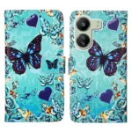 Colored Drawing Pattern Plain Weave Leather Phone Case, For Xiaomi Redmi 13C, For Xiaomi Redmi Note 13 Pro+ 5G - Image 3