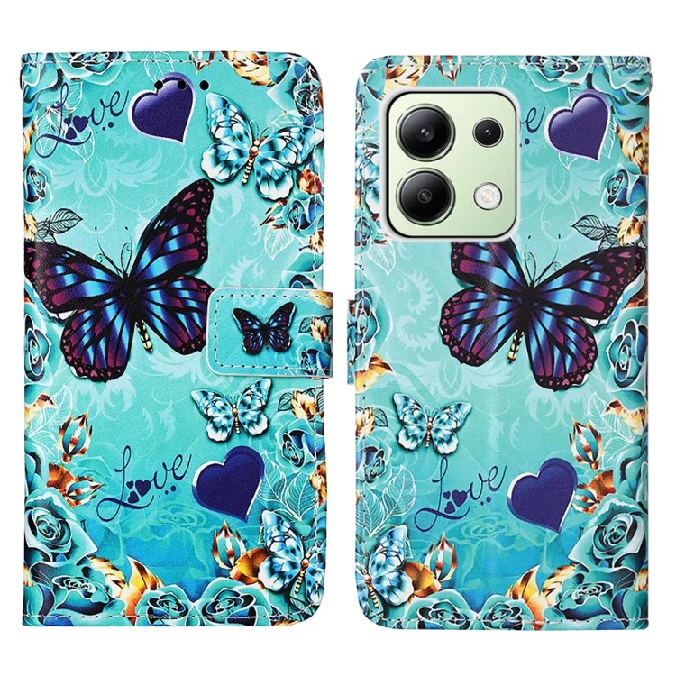 EDA006151403A_2.webp Colored Drawing Pattern Plain Weave Leather Phone Case, For Xiaomi Redmi Note 13 4G Global, For Xiaomi Redmi K70E - Image 3