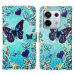 Colored Drawing Pattern Plain Weave Leather Phone Case, For Xiaomi Redmi Note 13 Pro 5G Global - Image 3