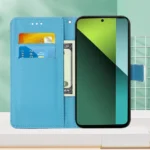 Colored Drawing Pattern Plain Weave Leather Phone Case, For Xiaomi Redmi Note 13 Pro 5G Global - Image 4