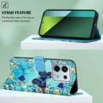 Colored Drawing Pattern Plain Weave Leather Phone Case, For Xiaomi Redmi Note 13 Pro 5G Global - Image 5