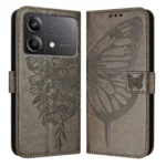 Embossed Butterfly Leather Phone Case, For Xiaomi Poco X6 Neo 5G Global, For Xiaomi Redmi A3