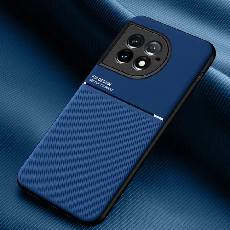 Classic Tilt Strip Grain Magnetic PC Hybrid TPU Phone Case, For OnePlus Ace 2 Pro, For OnePlus Ace 2, For OnePlus 11