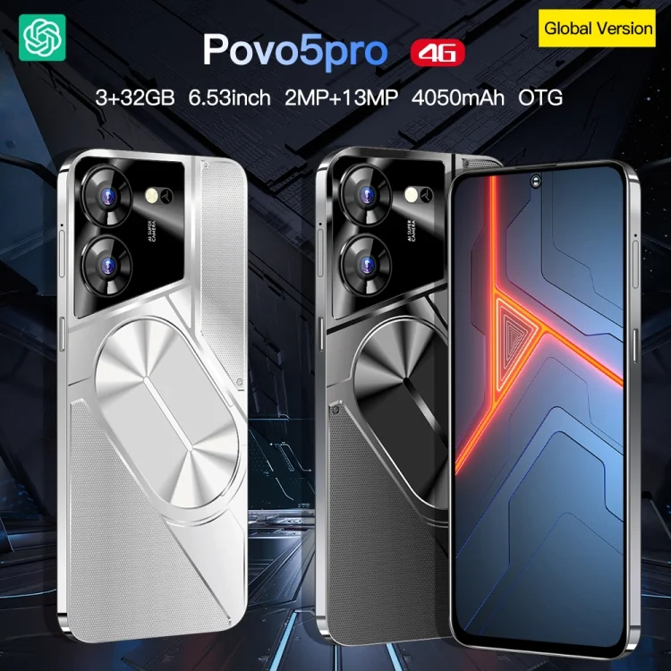 EDA0061584_B1.webp Povo5pro / PU31, 6.53 inch Face Identification Android 8.1 MTK6753 Octa Core, Network: 4G, AI GPT4, Dual SIM - Image 2