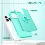 L2 Rotating Ring Holder Magnetic Phone Case, For iPhone 13 Pro Max, For iPhone 13 Pro, For iPhone 13 - Image 2