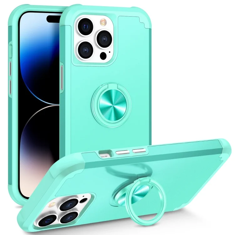 L2 Rotating Ring Holder Magnetic Phone Case, For iPhone 14 Pro, For iPhone 14 Pro Max, For iPhone SE 2022 / 2020 / 8 / 7