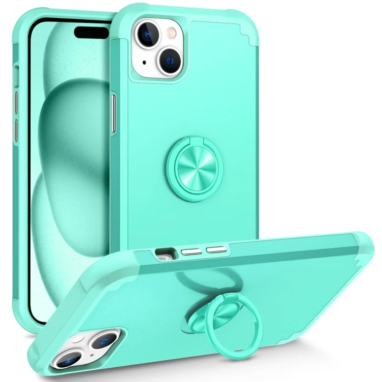 L2 Rotating Ring Holder Magnetic Phone Case, For iPhone 15, For iPhone 14 Plus, For iPhone 14