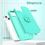 L2 Rotating Ring Holder Magnetic Phone Case, For iPhone 15, For iPhone 14 Plus, For iPhone 14 - Image 2