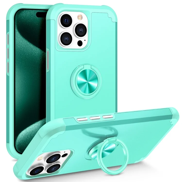 L2 Rotating Ring Holder Magnetic Phone Case, For iPhone 15 Pro Max, For iPhone 15 Pro, For iPhone 15 Plus