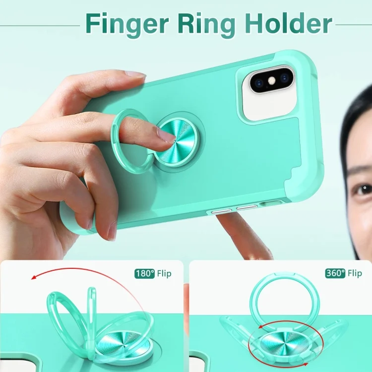EDA006160017A_2.webp L2 Rotating Ring Holder Magnetic Phone Case, For iPhone X / XS, For iPhone XR, For iPhone 8 Plus / 7 Plus - Image 3