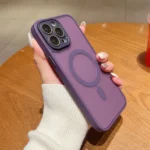 Skin Feel MagSafe Phone Case with Lens Film, For iPhone 15 Pro Max, For iPhone 15 Pro, For iPhone 15, For iPhone 14 - Image 7