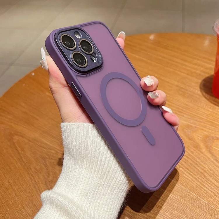 EDA006165601A_3.webp Skin Feel MagSafe Phone Case with Lens Film, For iPhone 15 Pro Max, For iPhone 15 Pro, For iPhone 15, For iPhone 14 - Image 7