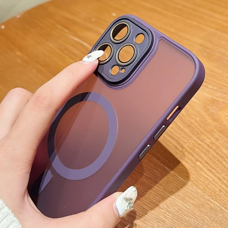 EDA0061656_B2.webp Skin Feel MagSafe Phone Case with Lens Film, For iPhone 13, For iPhone 12, For iPhone 12 Pro Max, For iPhone 12 Pro - Image 3