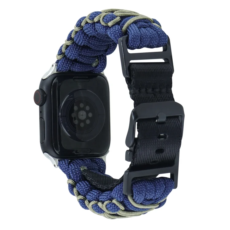 EDA006167101A_2.webp Dual-layer Braided Paracord Buckle Watch Band, For Apple Watch SE 2023 44mm, For Apple Watch SE 2023 40mm, For Apple Watch Ultra 2 49mm, For Apple Watch Series 9 45mm - Image 5