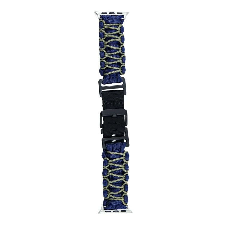 EDA006167105A_1.webp Dual-layer Braided Paracord Buckle Watch Band, For Apple Watch Series 9 41mm, For Apple Watch Ultra 49mm, For Apple Watch Series 8 41mm, For Apple Watch Series 8 45mm - Image 4
