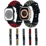 Dual-layer Braided Paracord Buckle Watch Band, For Apple Watch SE 2023 44mm, For Apple Watch SE 2023 40mm, For Apple Watch Ultra 2 49mm, For Apple Watch Series 9 45mm - Image 2