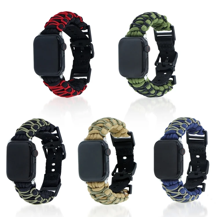 EDA0061671_B2.webp Dual-layer Braided Paracord Buckle Watch Band, For Apple Watch SE 2023 44mm, For Apple Watch SE 2023 40mm, For Apple Watch Ultra 2 49mm, For Apple Watch Series 9 45mm - Image 3