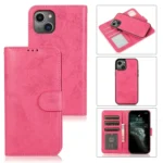 2 in 1 Detachable Phone Leather Case, For iPhone 15 Plus, For iPhone 15