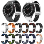 Two Color Magnetic Folding Silver Buckle Watch Band - Image 2