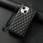 Zipper Multi-Card Wallet Rhombic Leather Phone Case, For iPhone 14 Plus, For iPhone 14, For iPhone 14 Pro, For iPhone 14 Pro Max - Image 3