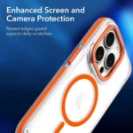 Dual-Color Clear Acrylic Hybrid TPU MagSafe Phone Case, For iPhone 16 Pro Max, For iPhone 16 Pro - Image 3