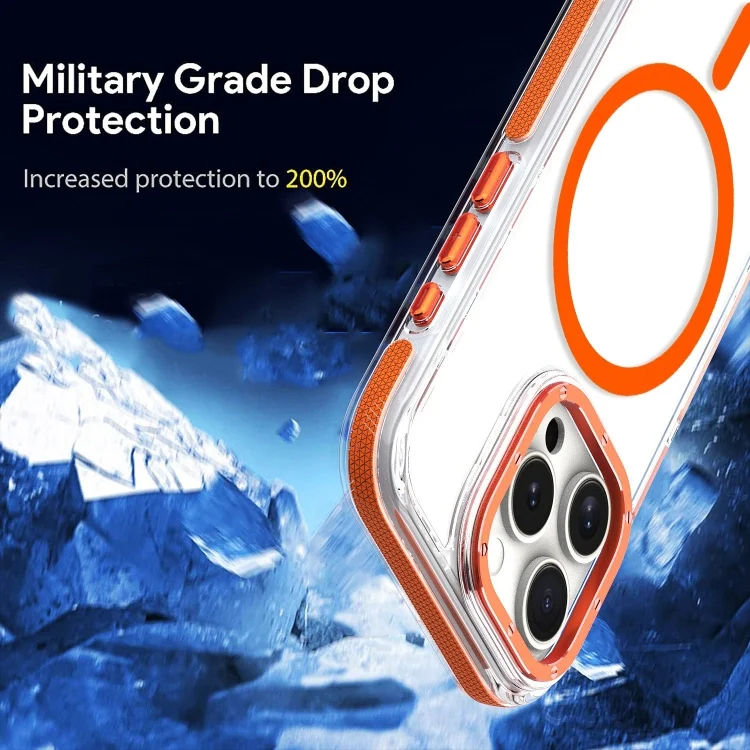 EDA0061931_B3.webp Dual-Color Clear Acrylic Hybrid TPU MagSafe Phone Case, For iPhone 16 Pro Max, For iPhone 16 Pro - Image 4