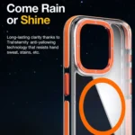 Dual-Color Clear Acrylic Hybrid TPU MagSafe Phone Case, For iPhone 16 Pro Max, For iPhone 16 Pro - Image 5