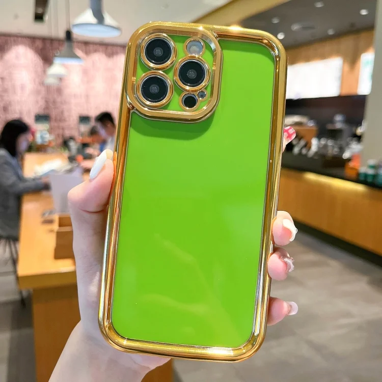Plating Emery PC Hybrid Silicone Phone Case, For iPhone 15 Pro Max, For iPhone 15 Pro