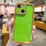 Plating Emery PC Hybrid Silicone Phone Case, For iPhone 15 Plus, For iPhone 15