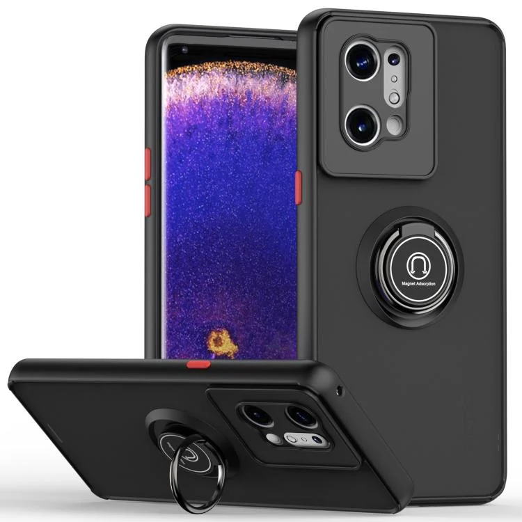 Q Shadow 1 Series TPU + PC Phone Case with Ring, For OPPO Find X5