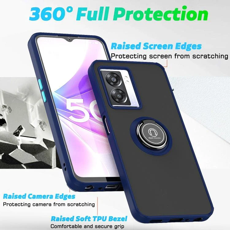 EDA006218714A_1.webp Q Shadow 1 Series TPU + PC Phone Case with Ring, For OPPO A57 5G 2022, For OPPO Reno7 Z 5G - Image 2